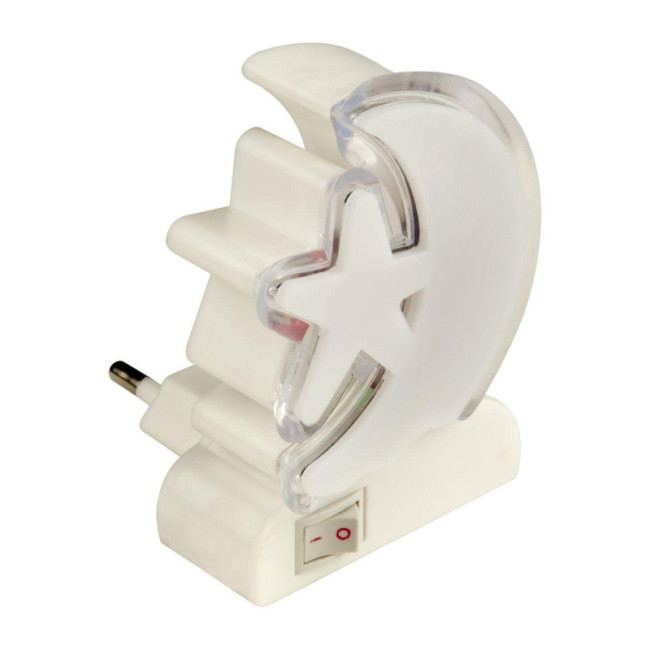 Настенный светодиодный светильник (10314) Uniel DTL-301-Месяц со звездочкой/RGB/4LED/0,5W Настенный светодиодный светильник (10314) Uniel DTL-301-Месяц со звездочкой/RGB/4LED/0,5W