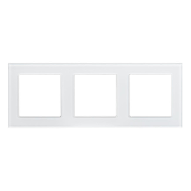Рамка трехместная Arlight FRM-GLARE-GS-3-WH 043799