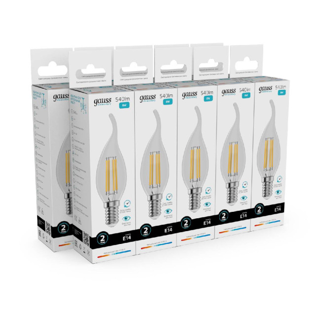 Лампа светодиодная Gauss Filament Elementary E14 8W 4100K 42128