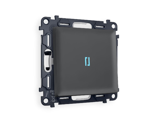 Комплект механизма 1-кл выключателя с подсветкой Ambrella Volt Alfa MA902020