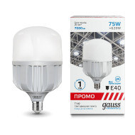Лампа светодиодная Gauss E40 75W 6500K матовая 60438 Лампа светодиодная Gauss E40 75W 6500K матовая 60438