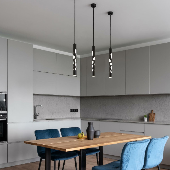 Подвесной светильник Eurosvet DLR037 12W 4200K черный матовый a055599 Подвесной светильник Eurosvet DLR037 12W 4200K черный матовый a055599