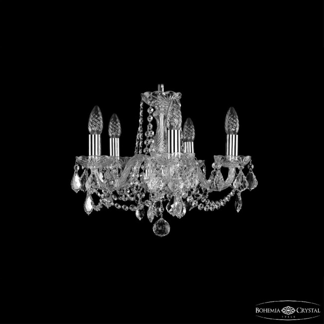 Подвесная люстра Bohemia Ivele Crystal 1402/5/141 Ni Leafs Подвесная люстра Bohemia Ivele Crystal 1402/5/141 Ni Leafs