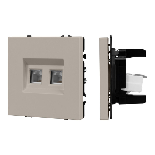 Механизм сдвоенной компьютерной розетки Arlight SCT-NOBE-MPC2-SFPL-CA (RJ-45, CAT6) 059450 Механизм сдвоенной компьютерной розетки Arlight SCT-NOBE-MPC2-SFPL-CA (RJ-45, CAT6) 059450