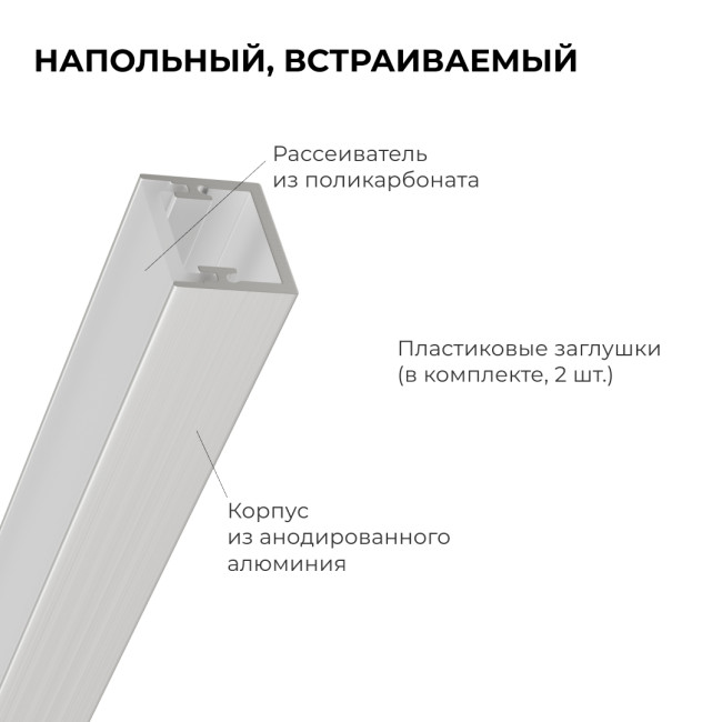 Алюминиевый профиль (комплект) Apeyron 08-64 Алюминиевый профиль (комплект) Apeyron 08-64