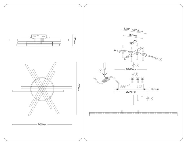 Потолочный светильник Ambrella Light Comfort LineTech FL6272 Потолочный светильник Ambrella Light Comfort LineTech FL6272