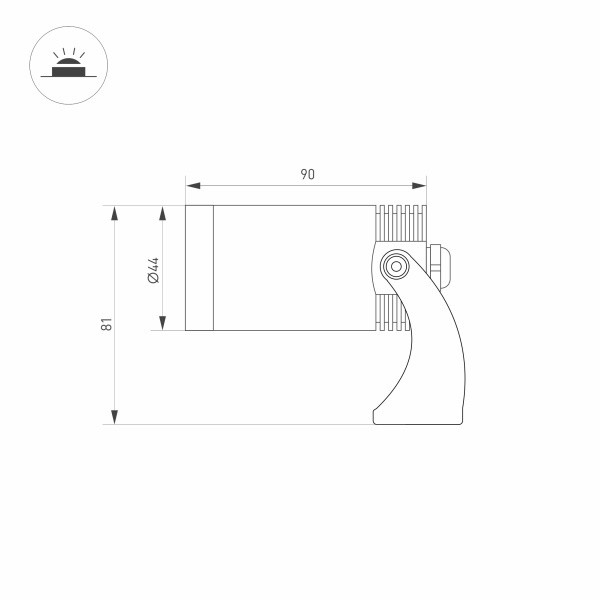 Уличный светильник Arlight KT-Water-R44-8W White6000 032756 Уличный светильник Arlight KT-Water-R44-8W White6000 032756