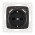 Розетка с заземлением, шторками + 2 USB Arte Milano 205.47-1.black Розетка с заземлением, шторками + 2 USB Arte Milano 205.47-1.black