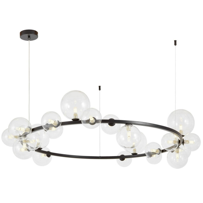 Подвесная люстра Lumina Deco LDP 7033-24 BK+CL Подвесная люстра Lumina Deco LDP 7033-24 BK+CL