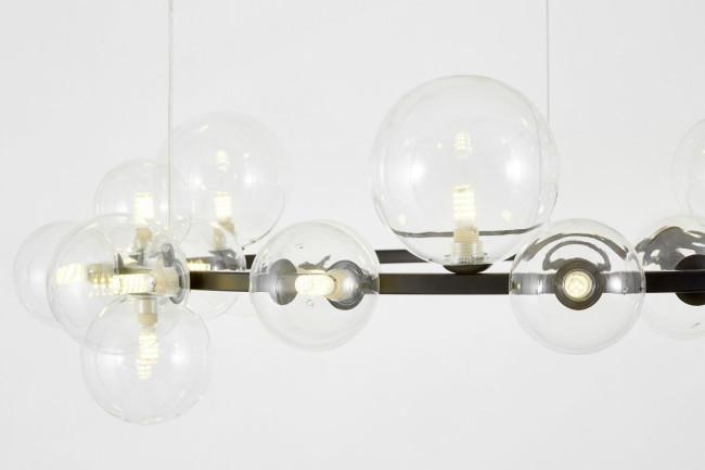 Подвесная люстра Lumina Deco LDP 7033-24 BK+CL Подвесная люстра Lumina Deco LDP 7033-24 BK+CL