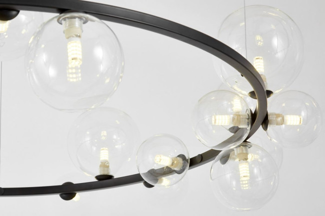 Подвесная люстра Lumina Deco LDP 7033-24 BK+CL Подвесная люстра Lumina Deco LDP 7033-24 BK+CL