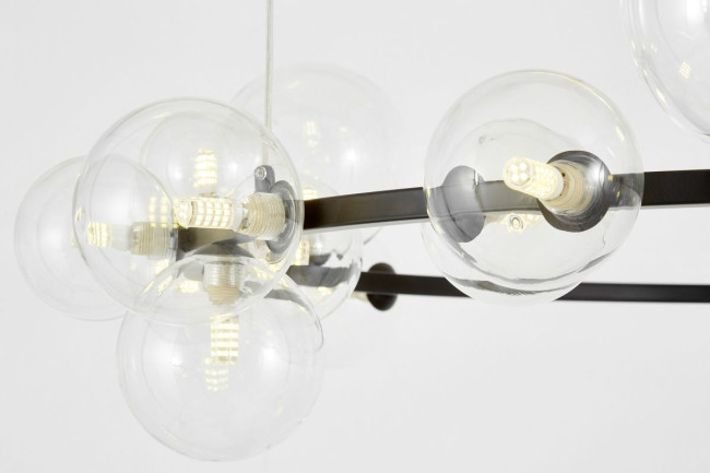 Подвесная люстра Lumina Deco LDP 7033-24 BK+CL Подвесная люстра Lumina Deco LDP 7033-24 BK+CL