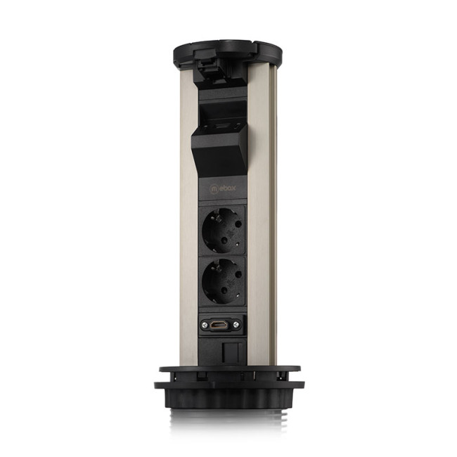 Блок розеток 12J (2 секции, USB type A+C + RJ45 + HDMI) беспроводная зарядка Mebax 00-00002597 Блок розеток 12J (2 секции, USB type A+C + RJ45 + HDMI) беспроводная зарядка Mebax 00-00002597