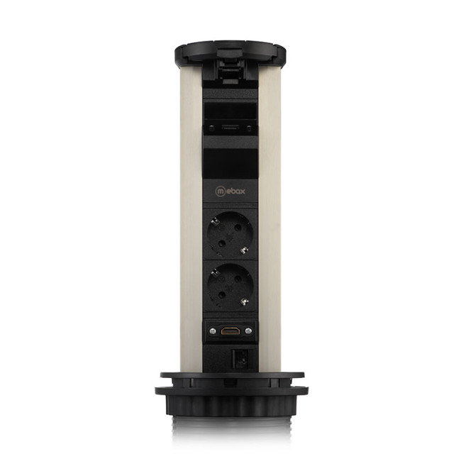 Блок розеток 12J (2 секции, USB type A+C + RJ45 + HDMI) беспроводная зарядка Mebax 00-00002597 Блок розеток 12J (2 секции, USB type A+C + RJ45 + HDMI) беспроводная зарядка Mebax 00-00002597