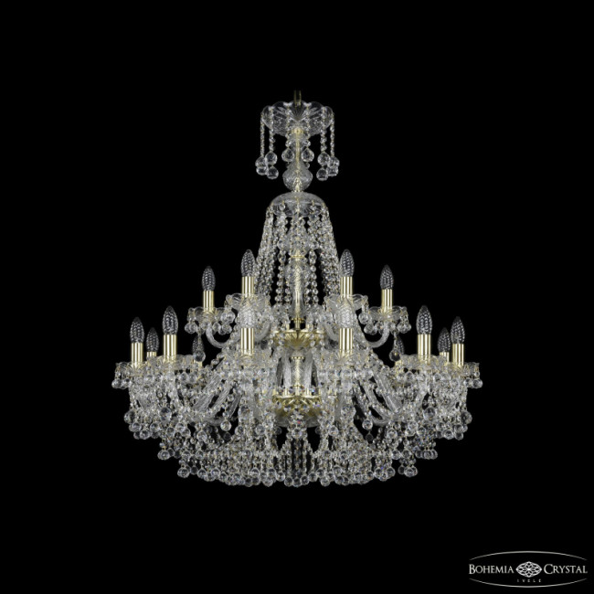 Подвесная люстра Bohemia Ivele Crystal 1409/12+6/300/XL-94/2d G