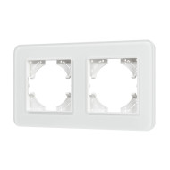 Рамка на 2 поста стеклянная Arlight FRM-OMALI-SFGS-2-WH 049708