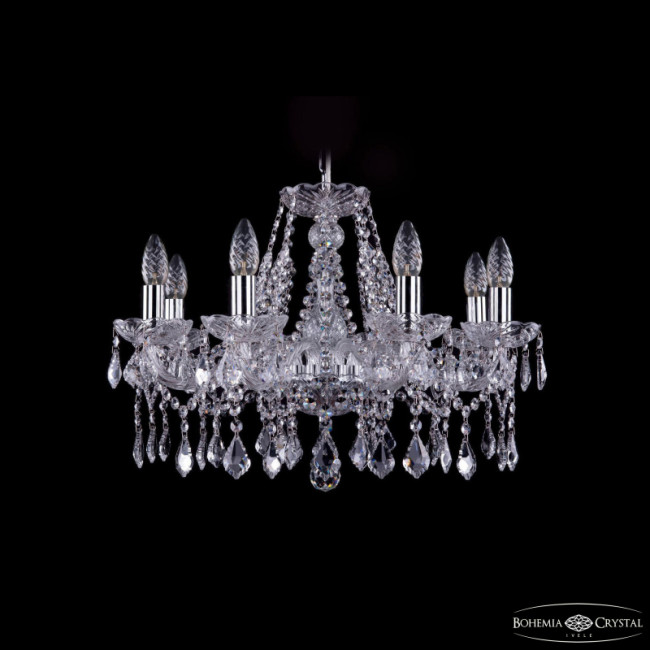 Подвесная люстра Bohemia Ivele Crystal 1413/8/200 Ni Leafs