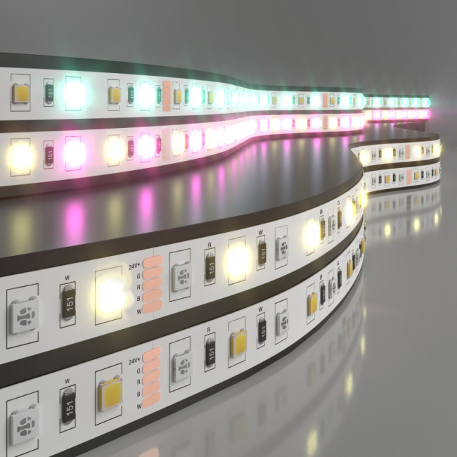 Светодиодная лента Elektrostandard 24V 14,4W 60Led 5050+5050 IP20 MIX RGB/теплый белый, 5м 4690389172250 Светодиодная лента Elektrostandard 24V 14,4W 60Led 5050+5050 IP20 MIX RGB/теплый белый, 5м 4690389172250