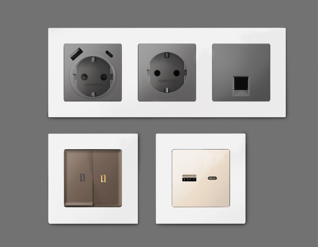 Рамка трехместная Ambrella Volt Techno AF220123 Рамка трехместная Ambrella Volt Techno AF220123