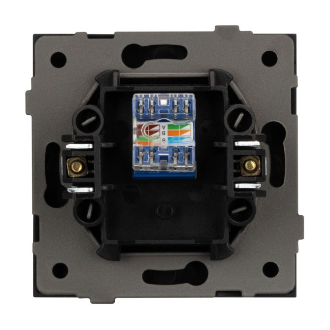 Механизм компьютерной розетки Arlight SCT-TENDO-MPC1-PL-GR (RJ-45, CAT6) 054105 Механизм компьютерной розетки Arlight SCT-TENDO-MPC1-PL-GR (RJ-45, CAT6) 054105