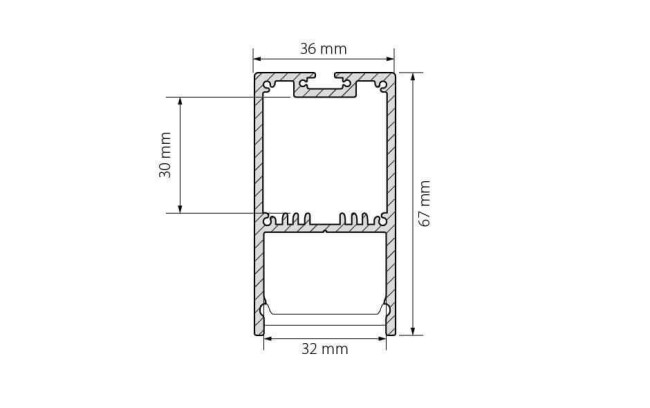 Профиль Arlight SL-LINE-3667-2000 ANOD 019299 Профиль Arlight SL-LINE-3667-2000 ANOD 019299