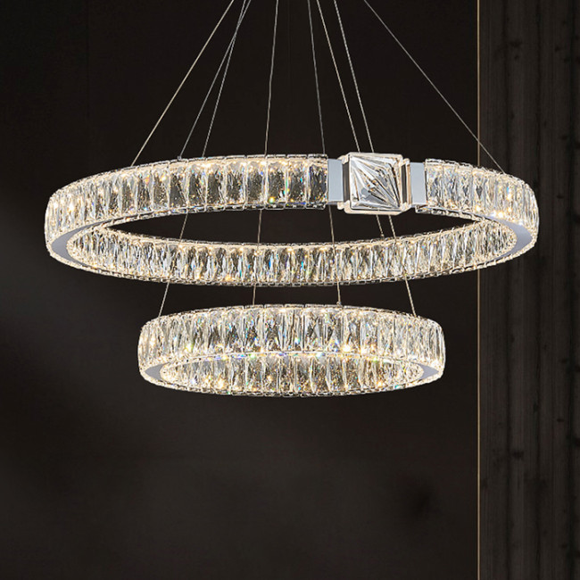 Люстра D8010P/2R/D800+600 silver