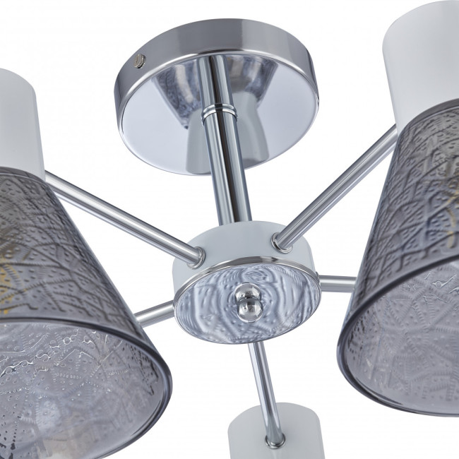 Люстра на штанге Arte Milano Napoli 322408/5 CR+WH Люстра на штанге Arte Milano Napoli 322408/5 CR+WH