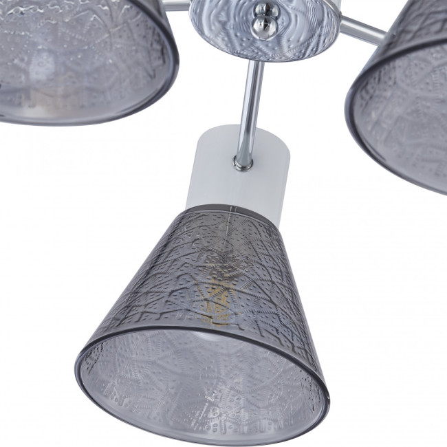 Люстра на штанге Arte Milano Napoli 322408/5 CR+WH Люстра на штанге Arte Milano Napoli 322408/5 CR+WH