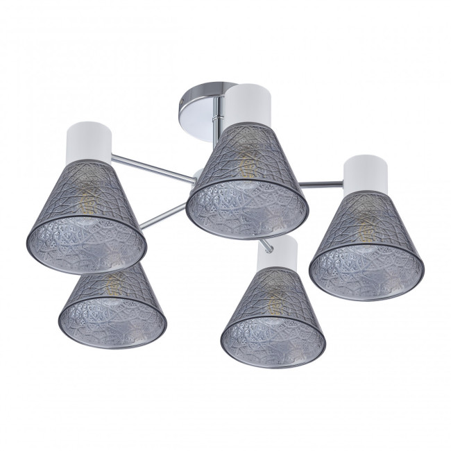 Люстра на штанге Arte Milano Napoli 322408/5 CR+WH Люстра на штанге Arte Milano Napoli 322408/5 CR+WH