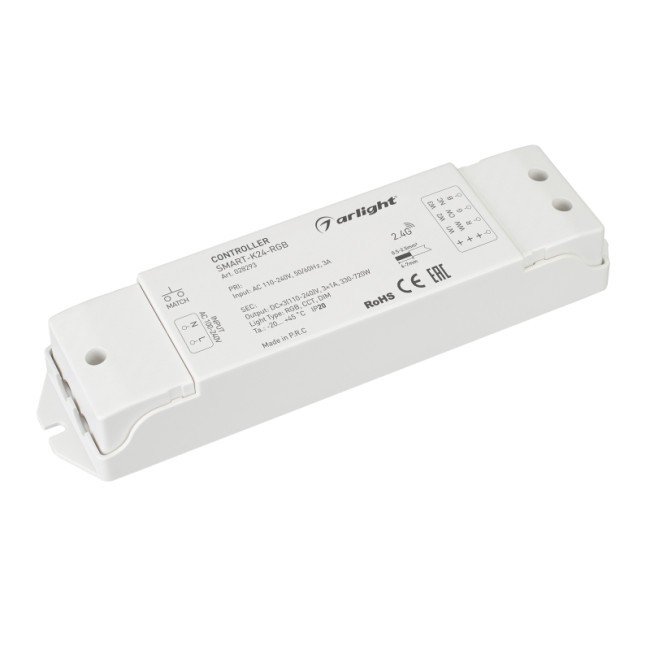 Контроллер Arlight Smart-K24-RGB (230V, 3x1A, 2.4G) 028293 Контроллер Arlight Smart-K24-RGB (230V, 3x1A, 2.4G) 028293