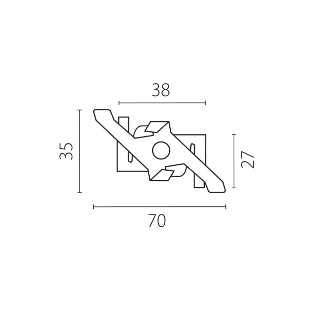 Фиксатор трека к потолку тип G к треку 5040xx-(F)/(R) Lightstar Quattro 504197-02 Фиксатор трека к потолку тип G к треку 5040xx-(F)/(R) Lightstar Quattro 504197-02