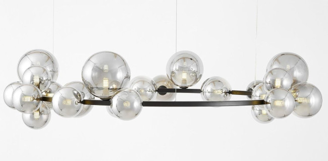 Подвесная люстра Lumina Deco LDP 7033-24 BK+GY