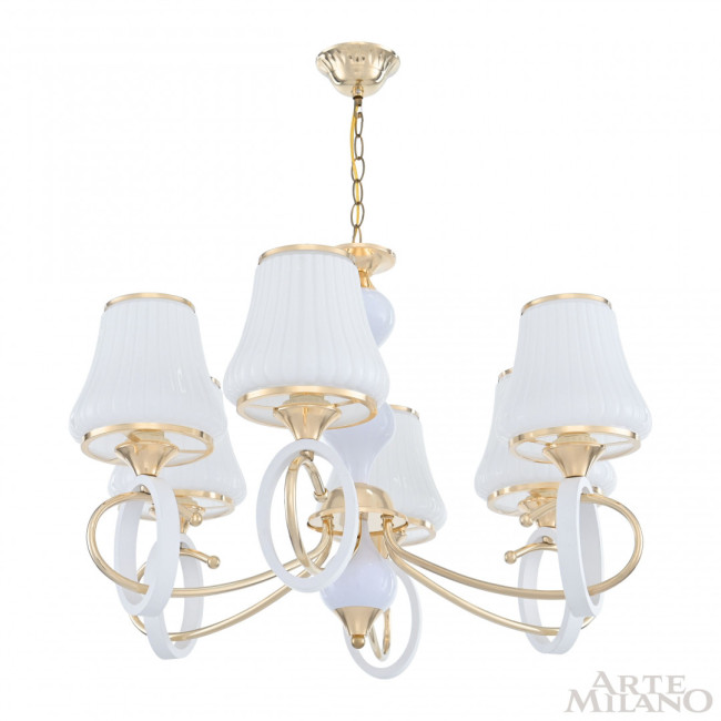 Подвесная люстра Arte Milano Florentia-2387 302387/6 Wh/Gd