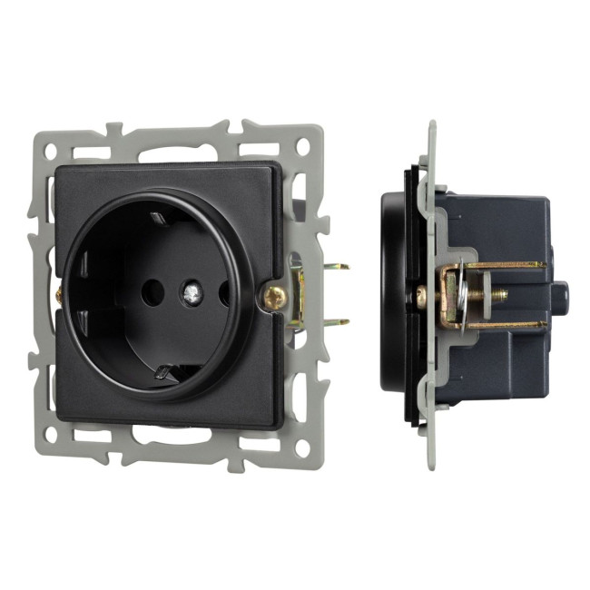 Механизм электрической розетки Arlight SCT-GP-MEU-PL-BK (250V, 16A) 043740 Механизм электрической розетки Arlight SCT-GP-MEU-PL-BK (250V, 16A) 043740