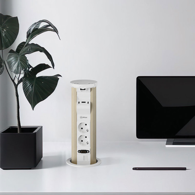 Блок розеток 12J (2 секции, USB type A+C + RJ45 + HDMI) беспроводная зарядка Mebax 00-00002598 Блок розеток 12J (2 секции, USB type A+C + RJ45 + HDMI) беспроводная зарядка Mebax 00-00002598