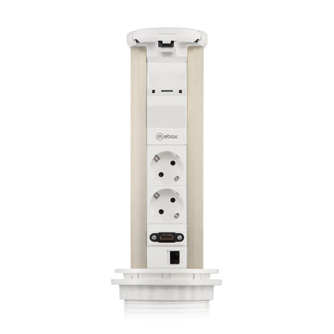 Блок розеток 12J (2 секции, USB type A+C + RJ45 + HDMI) беспроводная зарядка Mebax 00-00002598 Блок розеток 12J (2 секции, USB type A+C + RJ45 + HDMI) беспроводная зарядка Mebax 00-00002598