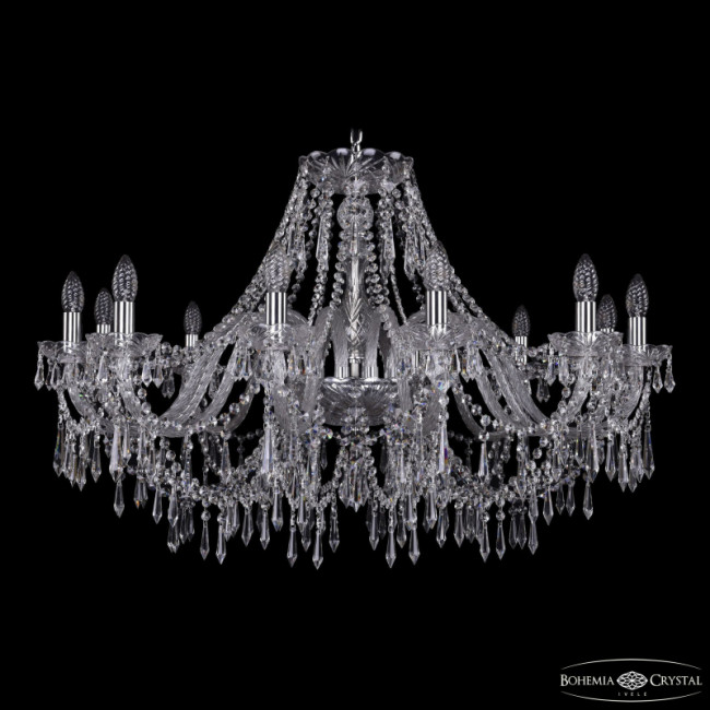 Подвесная люстра Bohemia Ivele Crystal 1403/12/360 Ni Подвесная люстра Bohemia Ivele Crystal 1403/12/360 Ni