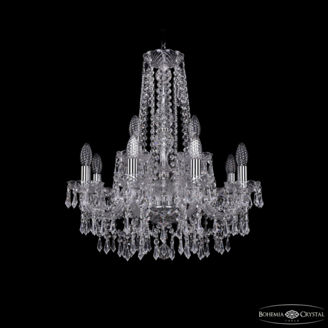 Подвесная люстра Bohemia Ivele Crystal 1403/8+4/195/h-60 Ni Подвесная люстра Bohemia Ivele Crystal 1403/8+4/195/h-60 Ni