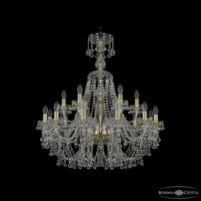 Подвесная люстра Bohemia Ivele Crystal 1409/12+6/300/XL-95 G