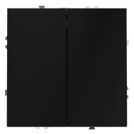 Выключатель двухклавишный Voltum S70 VLS020108 (черный матовый)
