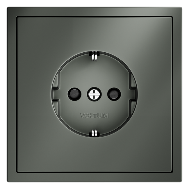 Розетка со шторками Voltum S70 VLS040206 (титан) Розетка со шторками Voltum S70 VLS040206 (титан)