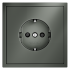 Розетка со шторками Voltum S70 VLS040206 (титан) Розетка со шторками Voltum S70 VLS040206 (титан)