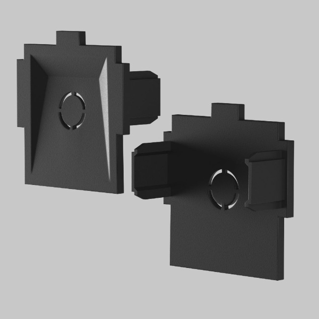 Комплект заглушек к встраиваемому шинопроводу (2 шт.) Maytoni Radity TRA084EC-12B