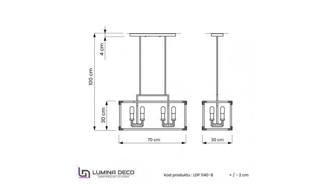 Подвесная люстра Lumina Deco Waldorf LDP 1140-8 BK+MD Подвесная люстра Lumina Deco Waldorf LDP 1140-8 BK+MD