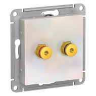 Аудиорозетка двухместная Systeme Electric AtlasDesign Жемчуг ATN000487