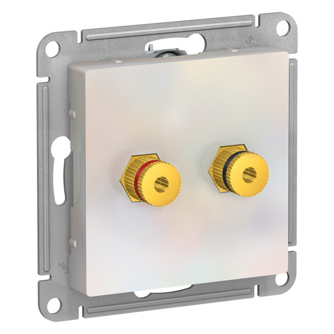 Аудиорозетка двухместная Systeme Electric AtlasDesign Жемчуг ATN000487 Аудиорозетка двухместная Systeme Electric AtlasDesign Жемчуг ATN000487