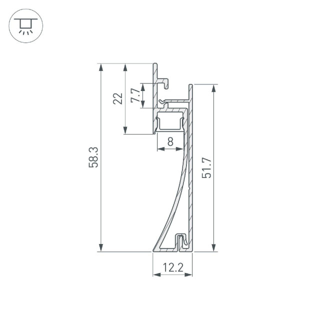 Профиль Arlight PLINTUS-H58-F-2000 WHITE 045297 Профиль Arlight PLINTUS-H58-F-2000 WHITE 045297