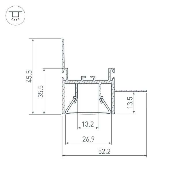 Алюминиевый профиль Arlight FOLED-WALL-3000 044857 Алюминиевый профиль Arlight FOLED-WALL-3000 044857