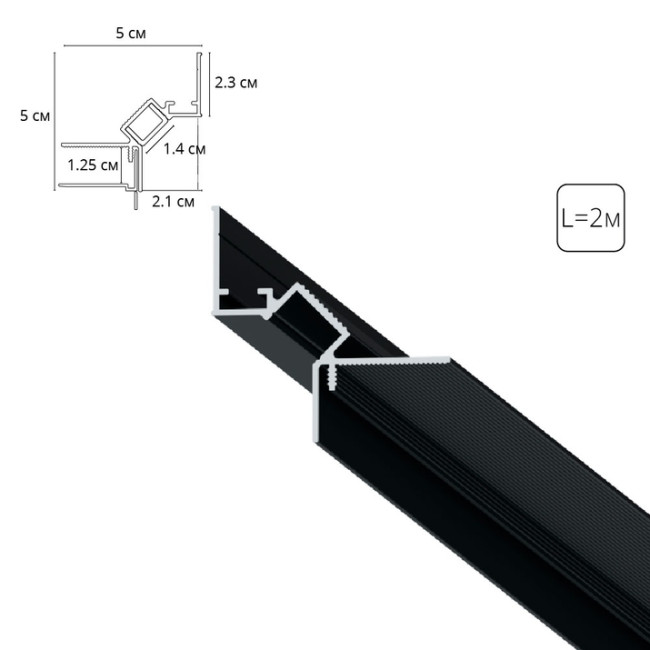 Теневой профиль под ГКЛ потолок Arte Lamp Gap A670206 Теневой профиль под ГКЛ потолок Arte Lamp Gap A670206