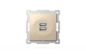 Розетка USB 5V 2,1A 2-я ELBI Zena Vega 609-012500-143 Розетка USB 5V 2,1A 2-я ELBI Zena Vega 609-012500-143